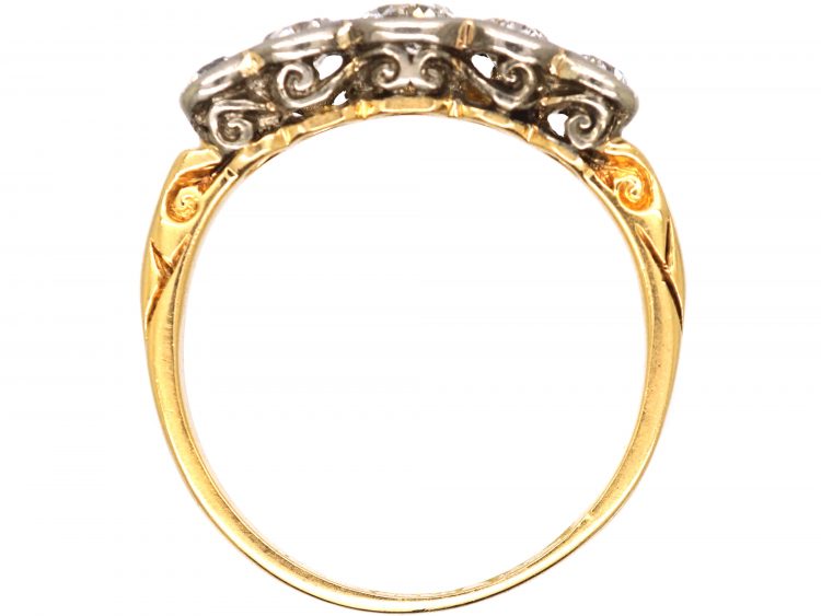 Edwardian 18ct Gold Five Stone Diamond Ring