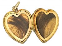 Victorian 15ct Gold Heart Shaped Locket set with a Diamond