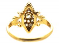 Edwardian 18ct Gold & Diamond Marquise Ring by Mrs Newman