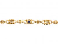 Edwardian 15ct Gold Bracelet set with Sapphires & Diamonds