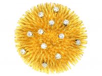 18ct Gold & Diamond Sea Urchin Brooch by Jean Michel Schlumberger for Tiffany