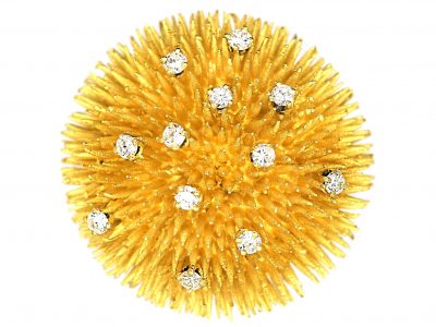 18ct Gold & Diamond Sea Urchin Brooch by Jean Michel Schlumberger for Tiffany