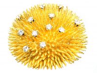 18ct Gold & Diamond Sea Urchin Brooch by Jean Michel Schlumberger for Tiffany