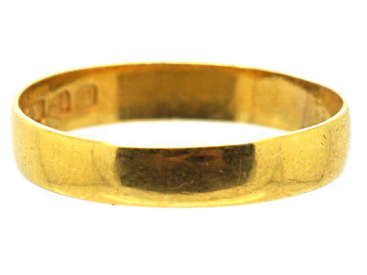 Victorian 22ct Gold Wedding Ring Assayed in 1884