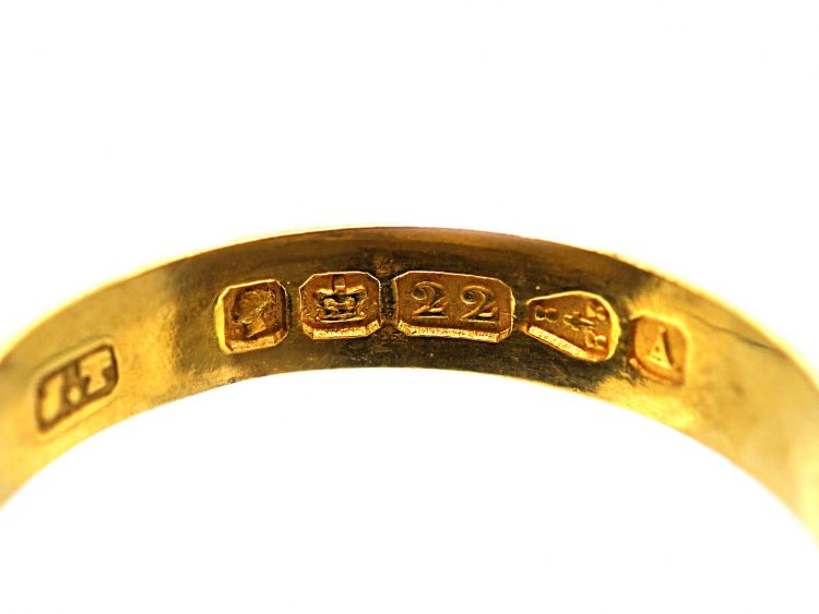 Victorian 22ct Gold Wedding Ring Assayed in 1884