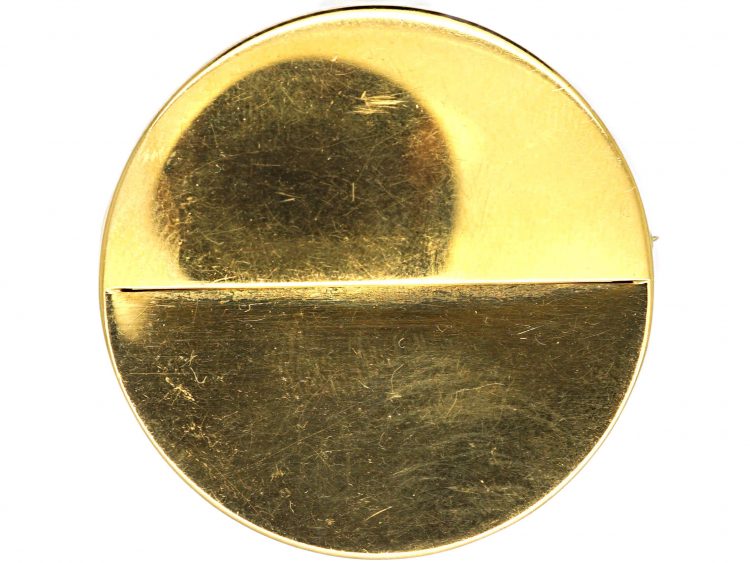 18ct Gold Round Brooch by Nanna Ditzel for Georg Jensen