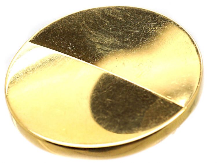 18ct Gold Round Brooch by Nanna Ditzel for Georg Jensen