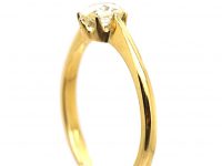 18ct Gold Old Mine Cut Diamond Solitaire Ring