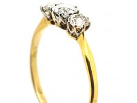 Edwardian 18ct Gold & Platinum, Three Stone Diamond Ring