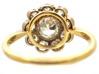 Edwardian 18ct Gold & Platinum, Daisy Diamond Cluster Ring