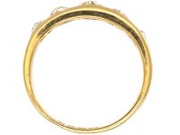 Victorian 18ct Gold, Five Stone Diamond Rub Over set Ring