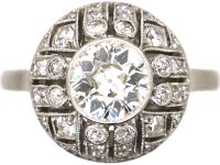 Art Deco Platinum, Diamond Bombe Ring