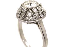 Art Deco Platinum, Diamond Bombe Ring