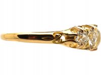 Edwardian 18ct Gold, Five Stone Old Mine Cut Diamond Ring