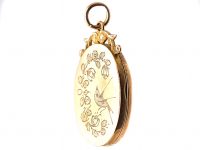 Edwardian 9ct Gold Locket with Swallow & Rose Detail