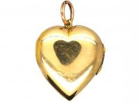 Edwardian 9ct Back & Front Heart Shaped Locket