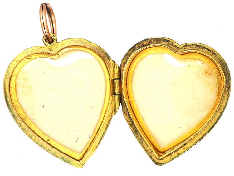 Edwardian 9ct Back & Front Heart Shaped Locket