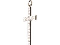 Edwardian Platinum Cross set with Diamonds