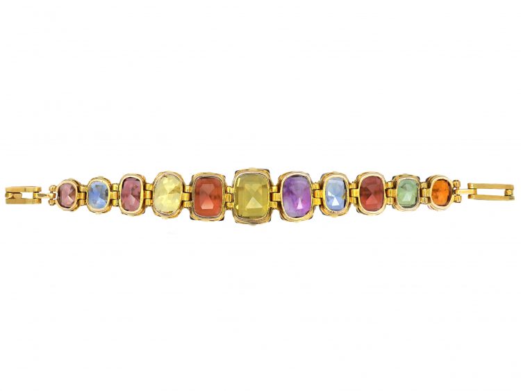 Edwardian 15ct Gold Harlequin Bracelet