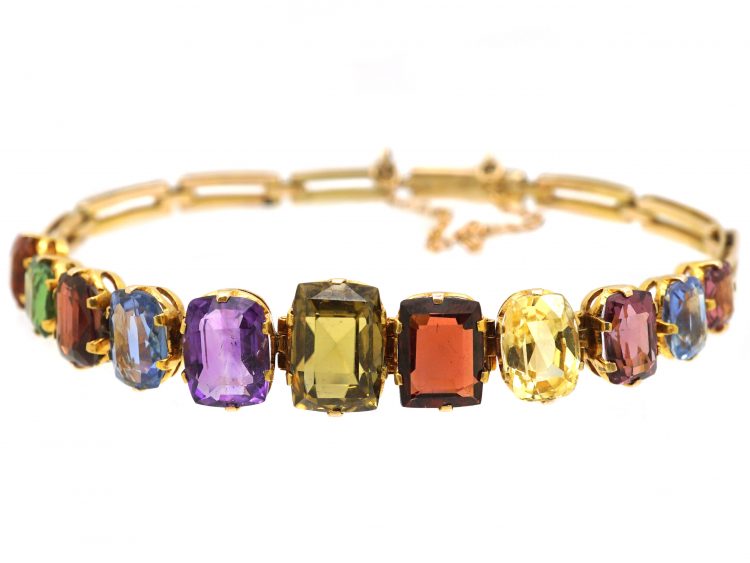 Edwardian 15ct Gold Harlequin Bracelet