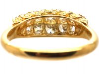 Victorian 18ct Gold, Two Row Diamond Boat Shaped Ring by Charles Green