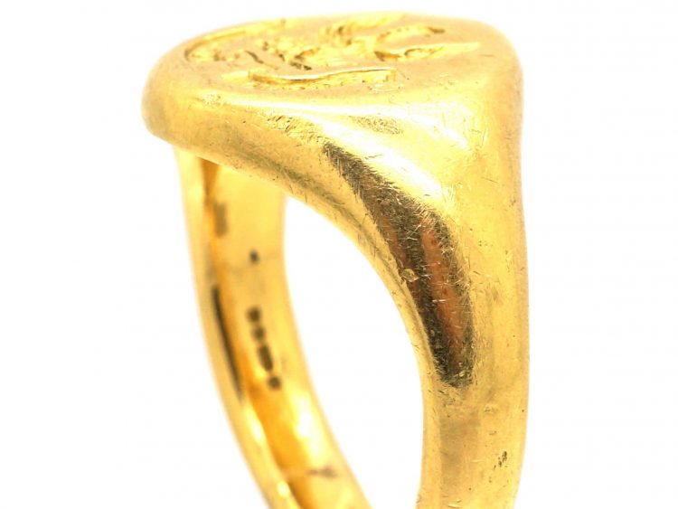 18ct Gold Signet Ring with Eagle Intaglio