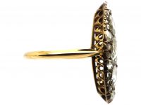 Victorian 18ct Gold Marquise Shaped Ring set with Rose Diamonds