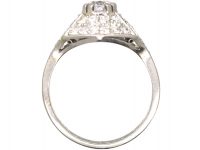 Early 20th Century French Platinum, Diamond Cluster Ring