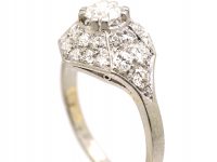 Early 20th Century French Platinum, Diamond Cluster Ring