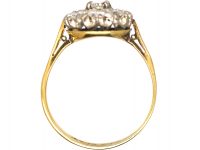 Mid 20th Century 18ct Gold & Platinum, Diamond Cluster Ring