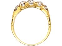 Victorian 18ct Gold, Five Stone Old Mine Cut Diamond Ring