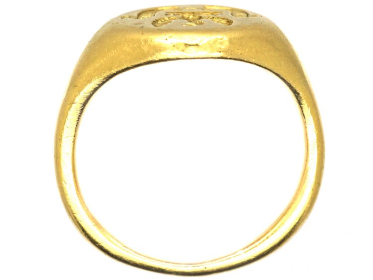 18ct Gold Signet Ring with Eagle Intaglio