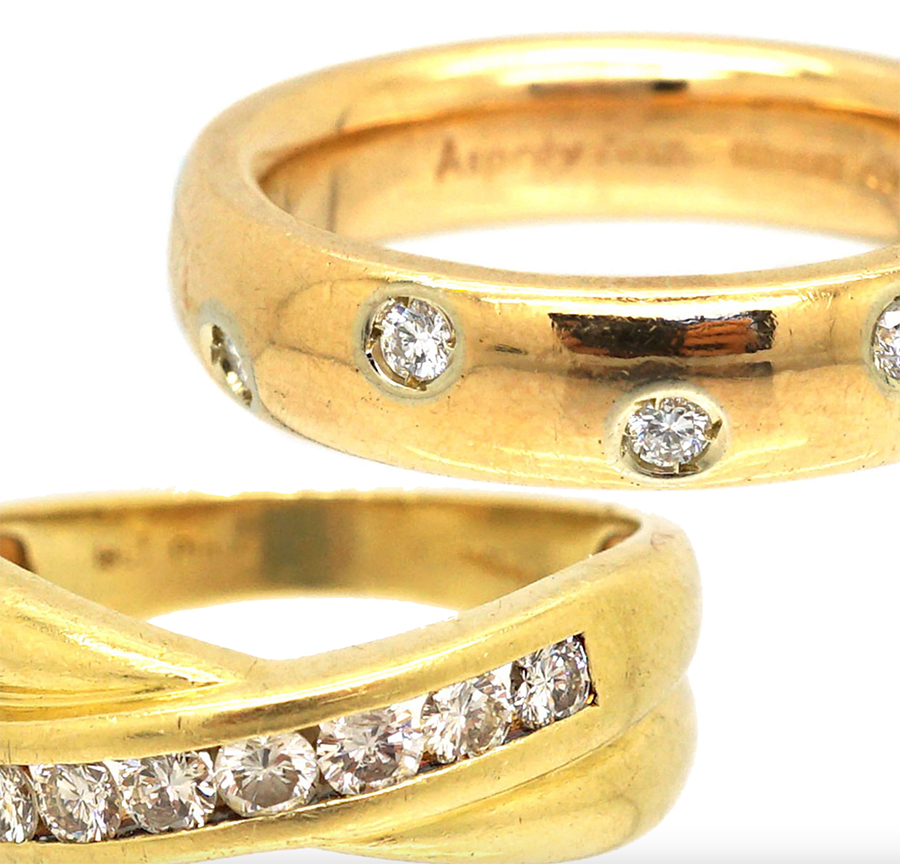 How Much Should You Spend on an Engagement Ring gold and diamond wedding bands 