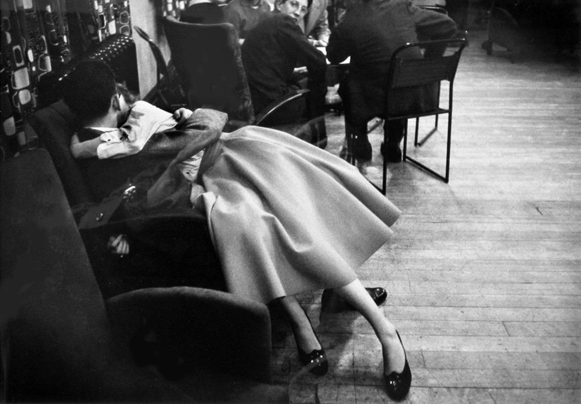 A young couple at the Manchester University Student Union Fresher's Ball, 1955, by Thurston Hopkins