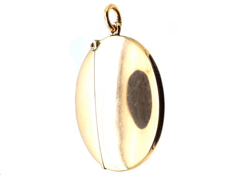 Edwardian 9ct Gold Round Vesta Case