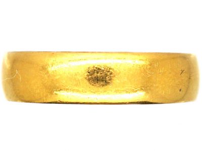 22ct Gold Wide Wedding Ring Assayed in 1905