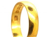 22ct Gold Wide Wedding Ring Assayed in 1905