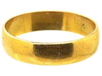 22ct Gold Wide Wedding Ring Assayed in 1905