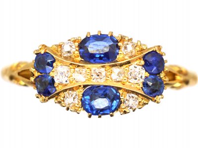 Edwardian 18ct Gold, Sapphire & Diamond Ring