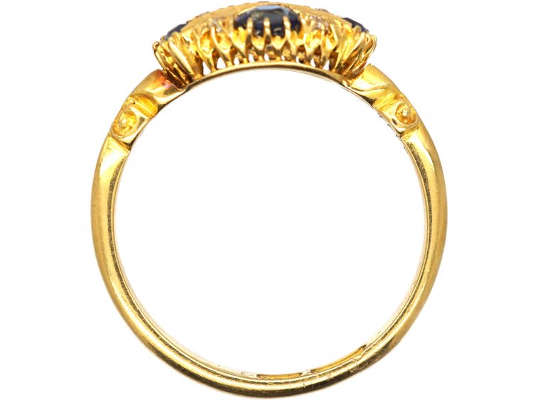 Edwardian 18ct Gold, Sapphire & Diamond Ring