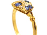 Edwardian 18ct Gold, Sapphire & Diamond Ring