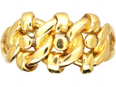 Edwardian 18ct Gold Triple Knot Ring