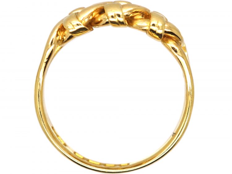 Edwardian 18ct Gold Triple Knot Ring