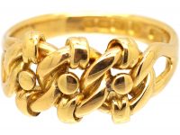 Edwardian 18ct Gold Triple Knot Ring