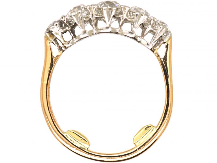 Early 20th Century 18ct Gold & Platinum, Five Stone Diamond Ring