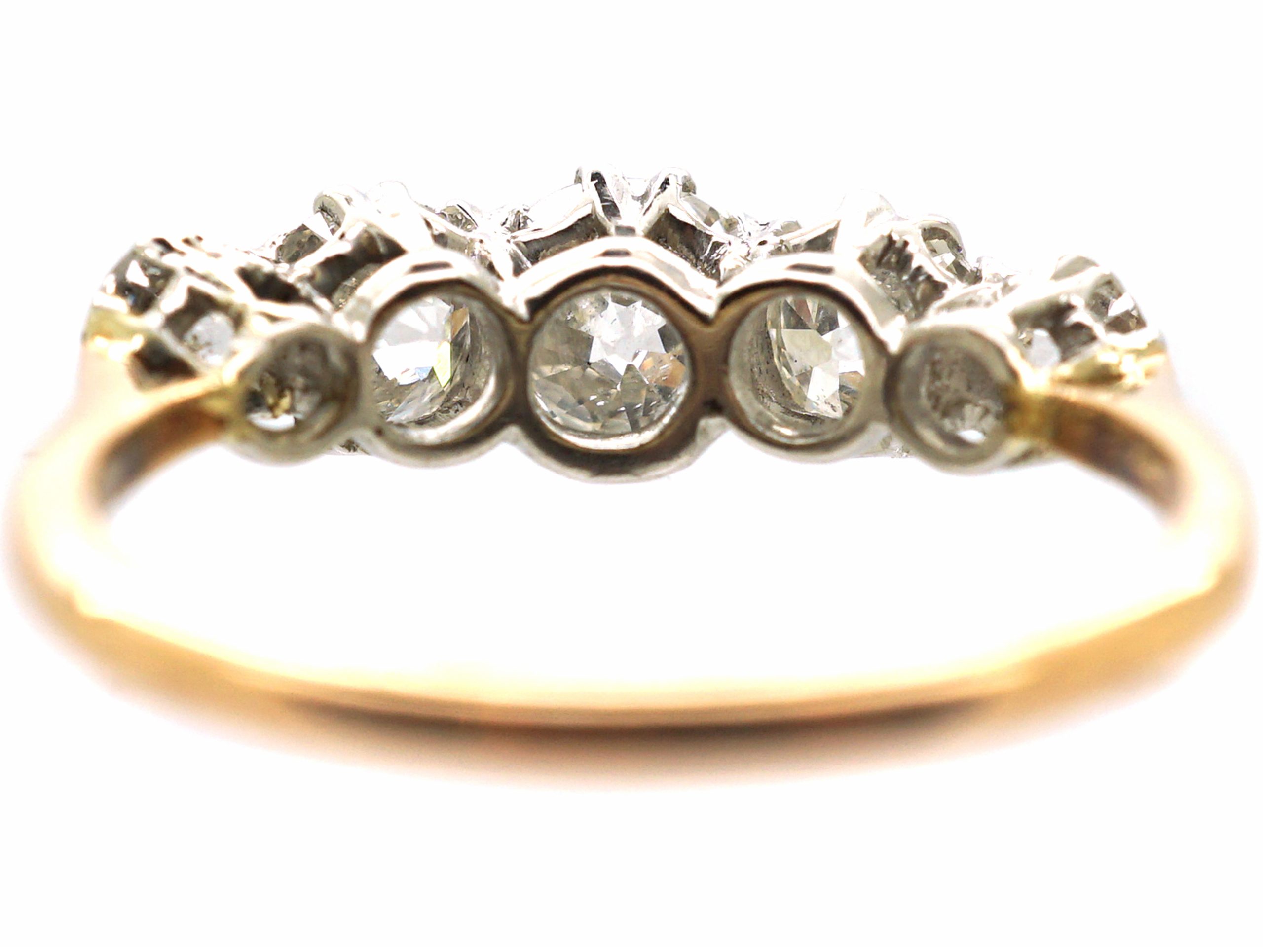 Early 20th-century vintage five stone diamond ring