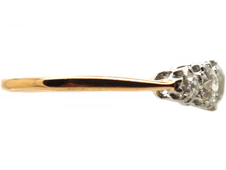 Early 20th Century 18ct Gold & Platinum, Five Stone Diamond Ring