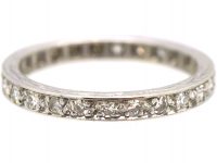 Edwardian Platinum Eternity Ring set with Diamonds