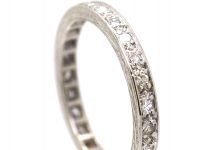 Edwardian Platinum Eternity Ring set with Diamonds