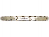 22ct Gold & Platinum Wedding Ring with Leaf Motif